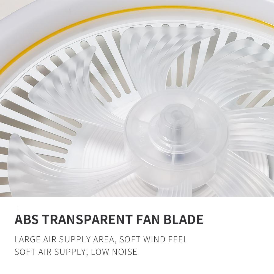 LED Minimalist Modern Ceiling Fan with Light Remote Control Bedroom Decoration Ventilation Light Energy-saving and Silent