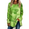 Women's Casual Round Neck St. Patrick's Day Printed Long Sleeve T-Shirt Top