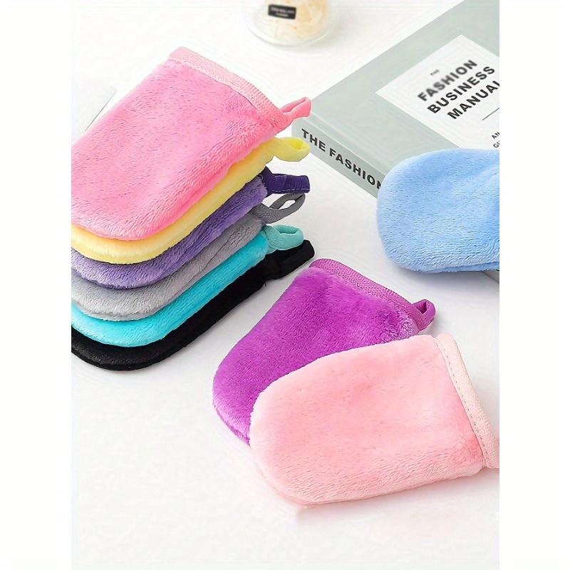 Ladies' Cleansing Makeup Removal Gloves, Water-Based Facial Cleansing Finger Sleeves, Washable Facial Makeup Removal Gloves, Ultra-Fine Microfiber