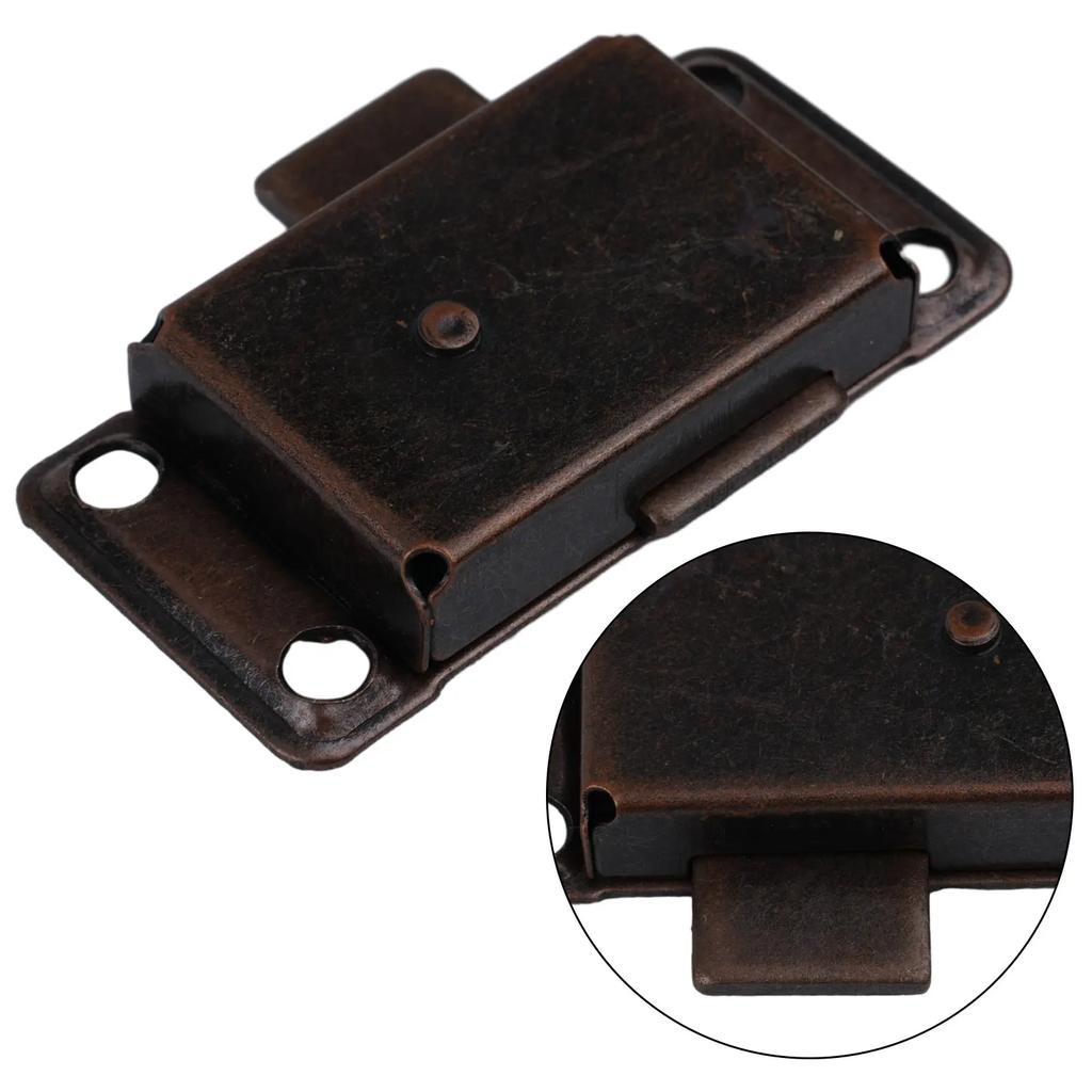 Three-piece Bolt Set With Key Antique Door Lock Drawer Jewelry Box Cabinet Wardrobe Cupboard Door Lock Hardware Locks Retro