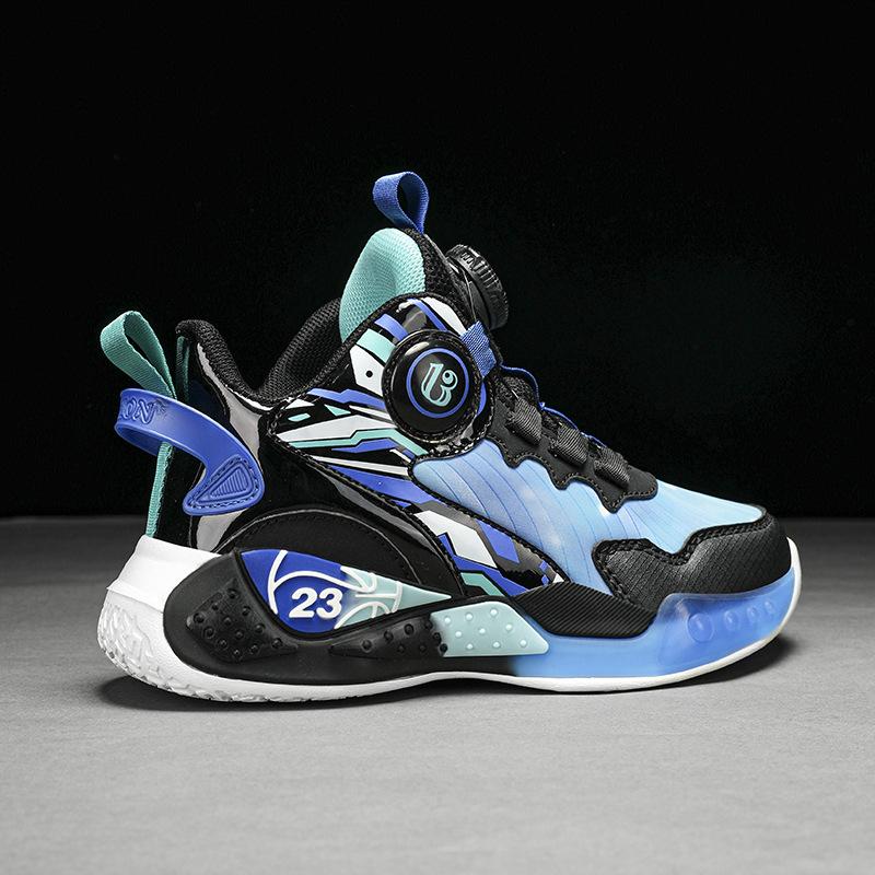 Children's shoes leather velvet two basketball shoes cotton shoes children's sports shoes autumn and winter 2025 boys cotton shoes