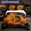 Hull City Football 3-teiliges Bettwäsche-Set Weiches Bettbezug-Set mit Kissenbezügen Bedrucktes Schlafzimmer-Deko-Set für Zuhause