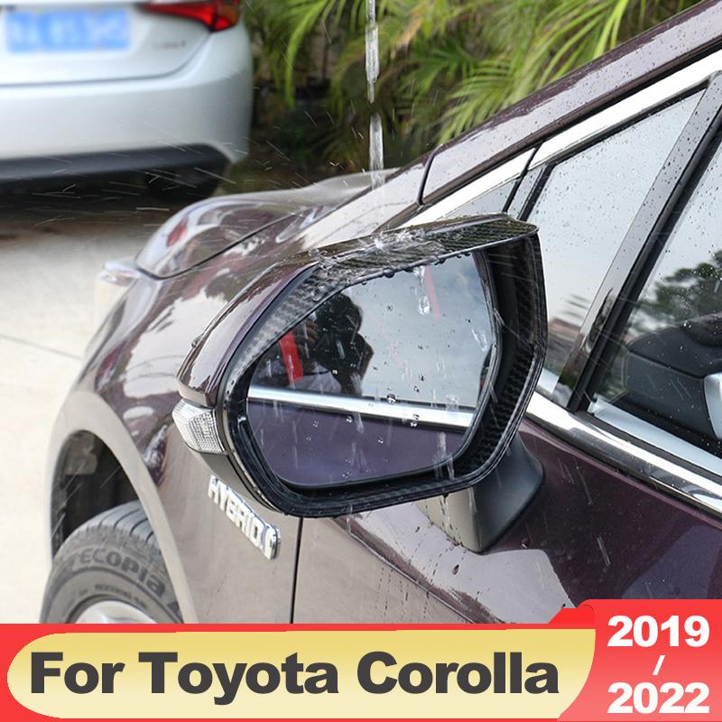 For Toyota Corolla - 2022 E210 12th ABS Car Rearview Mirror Eyebrow Shield Cover Trims Stickers Decoration Accessories