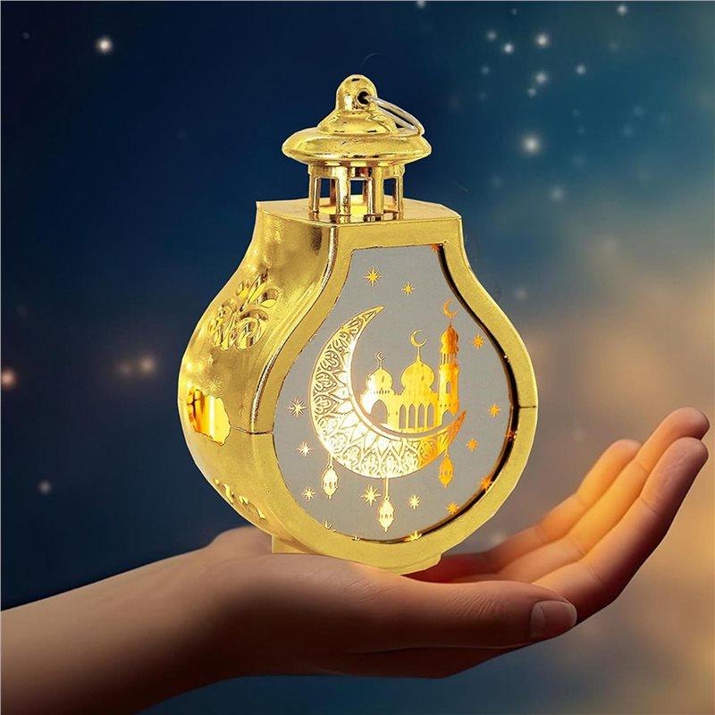 Premium-4 Pcs Ramadan Lantern Vintage Candle Lantern Decorative Hanging Lantern Eid Mubarak Lantern Gold Lantern Home Decor