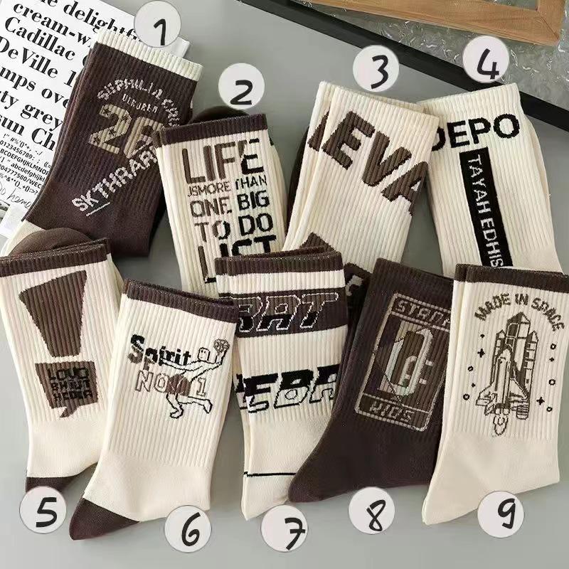 

Мужские модные спортивные носки средней длины для осени/зимы Number 9