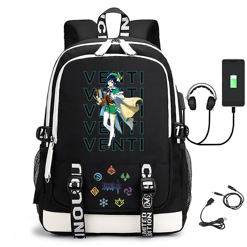 Genshin Impact Cosplay Backpack Schoolbag Teens Students Boys Girls Anime Cartoon Oxford Waterproof School Bag Travel Laptop Bag