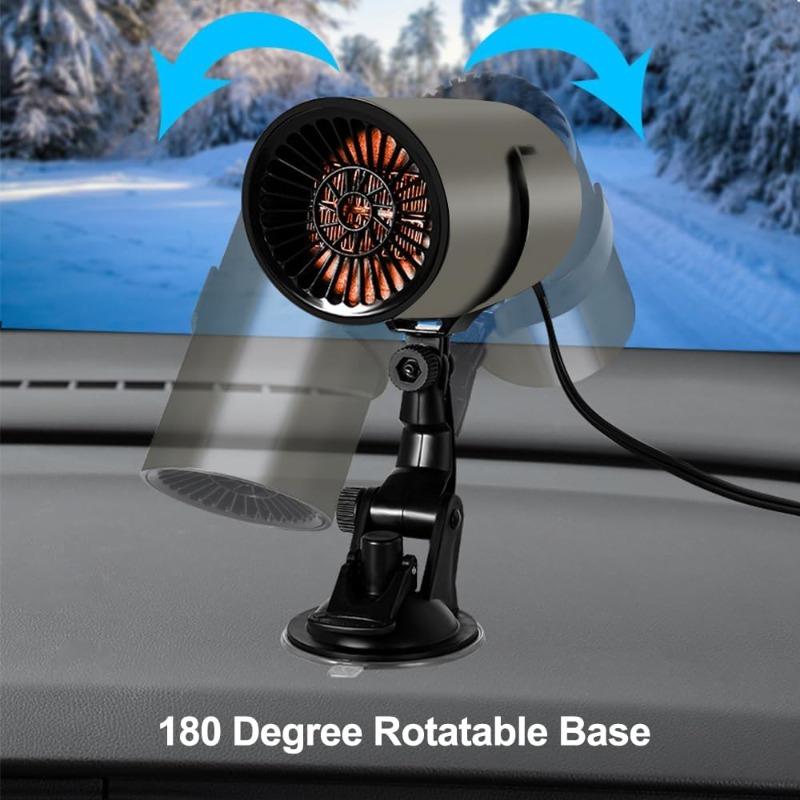 12V Car Heater Fan 2in1 Electric Dryer Heating Defogger Windshield Defroster Anti Fog Fan for Car Truck Vehicle Heating System