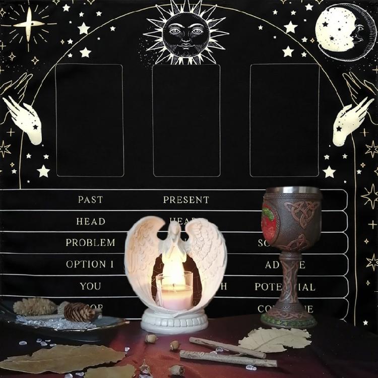 Square Divinations Cards Table Cloth Reading Card Astrologys Tablecloth Altars Cloth Witchcrafts Deck Cloth Enduring