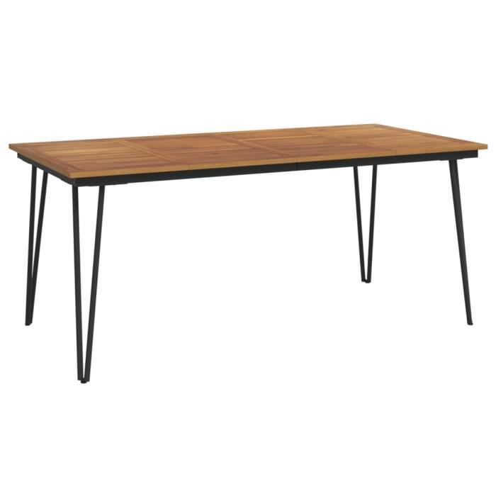 VidaXL Table de jardin avec pieds épingle à cheveux 180x90x75 acacia 319521