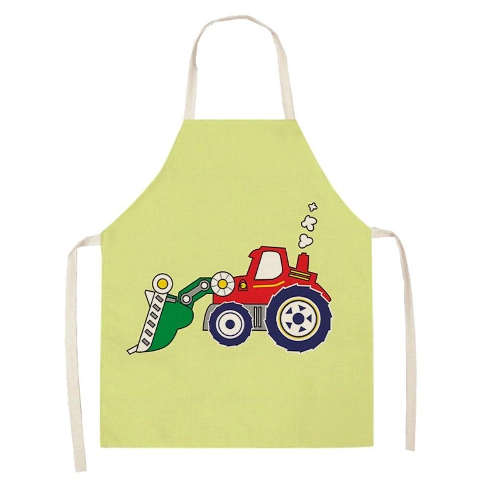 Car Pattern Painting Apron Vehicle Theme Cleaning Clothes New Children's Apron Home Use