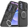 For Samsung A15 Case Galaxy A16 A17 A05S A26 A36 A37 A57 A56 Cover New Armor Case Slide Lens Protect Magnetic Ring Holder Cover