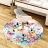 1pc Office Carpet Chair Mats Colorful Butterflies Watercolor Floral Perfect for Decorating Office Chairss, Or Bedrooms.YDT361