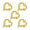 Pack of 5 Handmade Star Necklace Pendant Alloy Texture Geometric Jewelry Finding for Everyday Wear Crafted Accessory