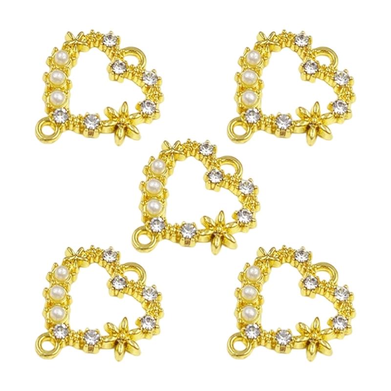 Pack of 5 Handmade Star Necklace Pendant Alloy Texture Geometric Jewelry Finding for Everyday Wear Crafted Accessory