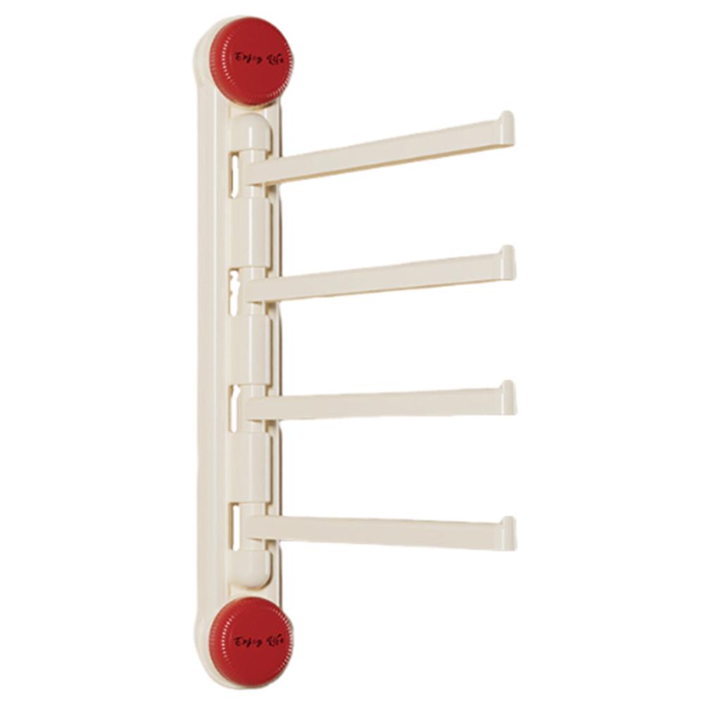 Drain Rotating Towel Bar Waterproof Bathroom Towel Pole Punch-free Suction Cup Towel Rack  Home