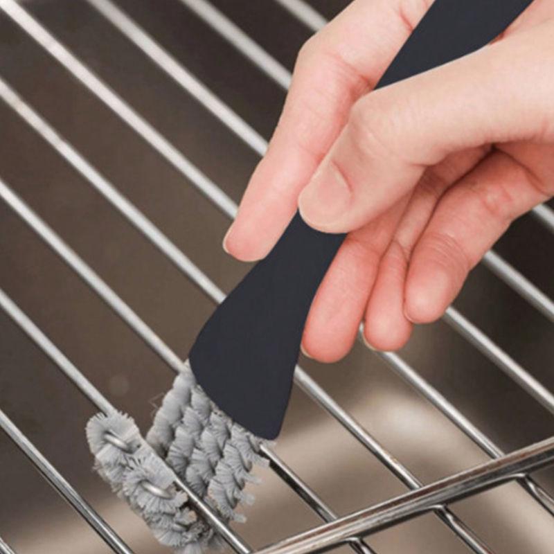 

1 шт. Щетка для чистки гриля для барбекю, скребок, многофункциональная сетка для гриля, духовка, противень для выпечки, кухонный гаджет, V-образная крючковая щетка чёрный