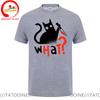 Novelty Murder Cat Bloody Knife What T Shirt Unisex Funny Humor Black Cats Tshirt Boys Fashion Casual Tee Shirt Summer Clothing