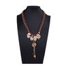 Literature Metal Skull Pendant Necklace Jewelry Set Vintage Earring Collarbone Chain  Autumn