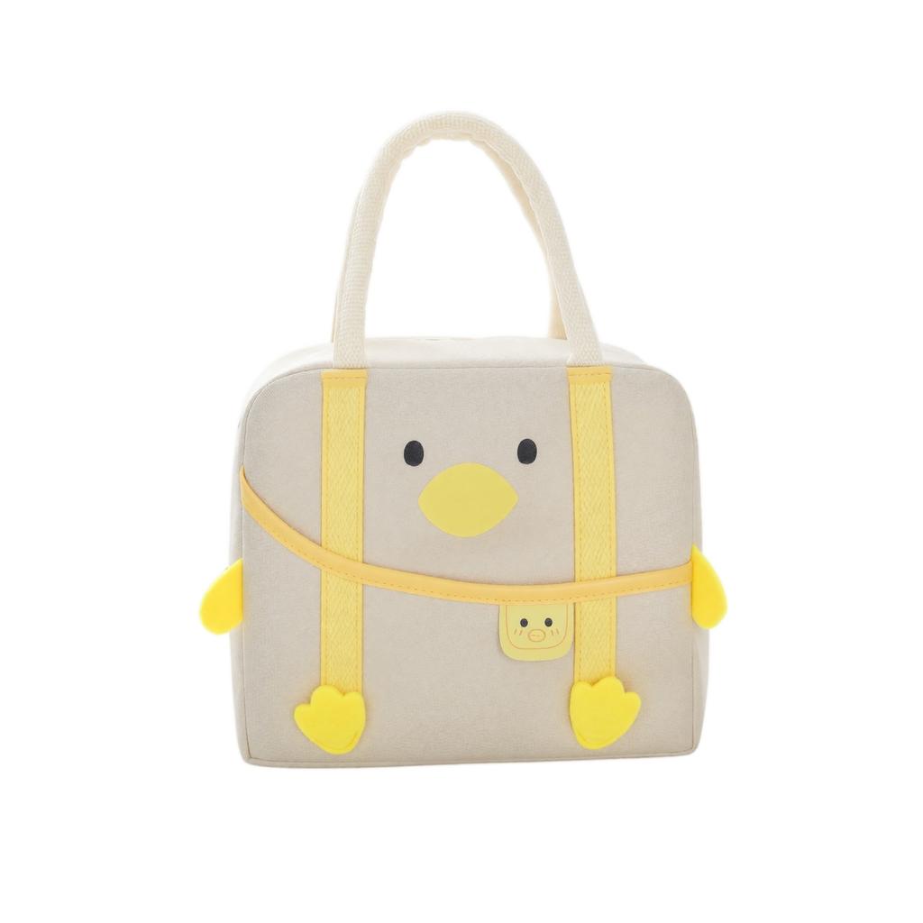 Insulated Lunch Bag with Zipper Closure and Handle Cartoon Design Portable Food Storage Bag for Work School Picnic