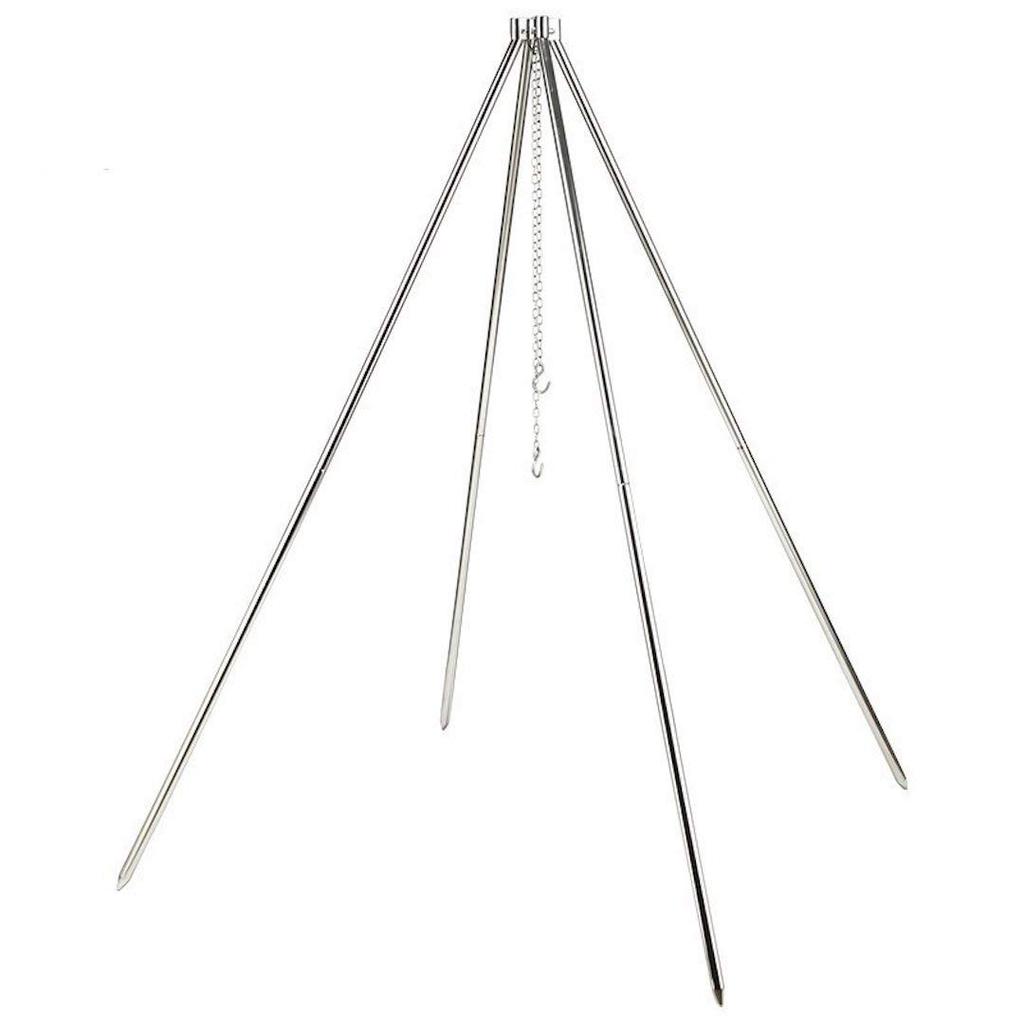CAMPING MOON MT-130 Stainless Steel Fireplace Stand with Tripod, 90kg Weight Capacity