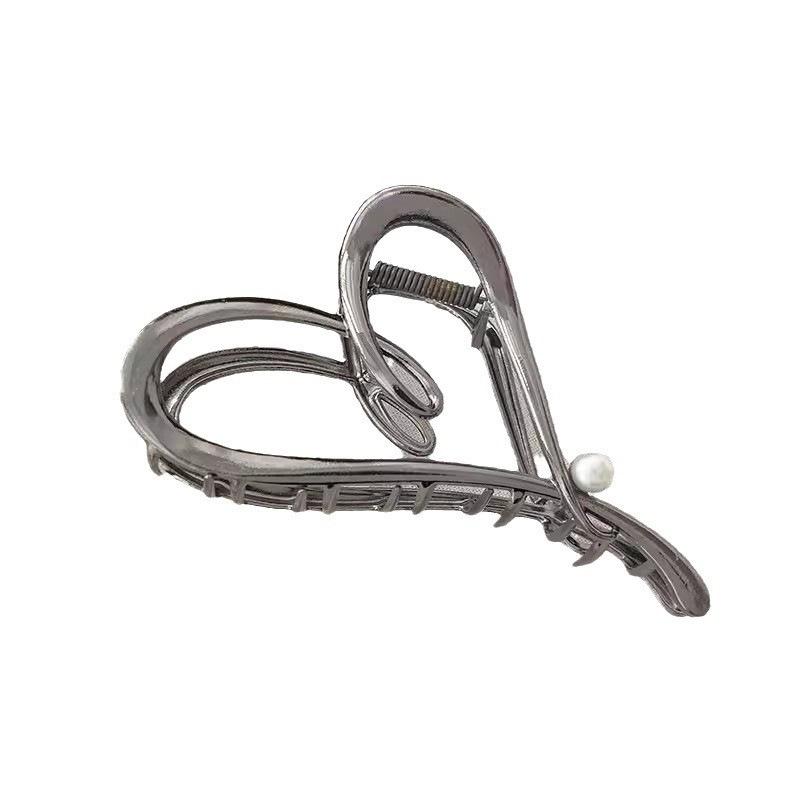 4cm Alloy Hollow Love Hair Claw Hairpin Silver Golden Fashion Hair Clip Crabs For Women New Hair Accessories Headwear Claw