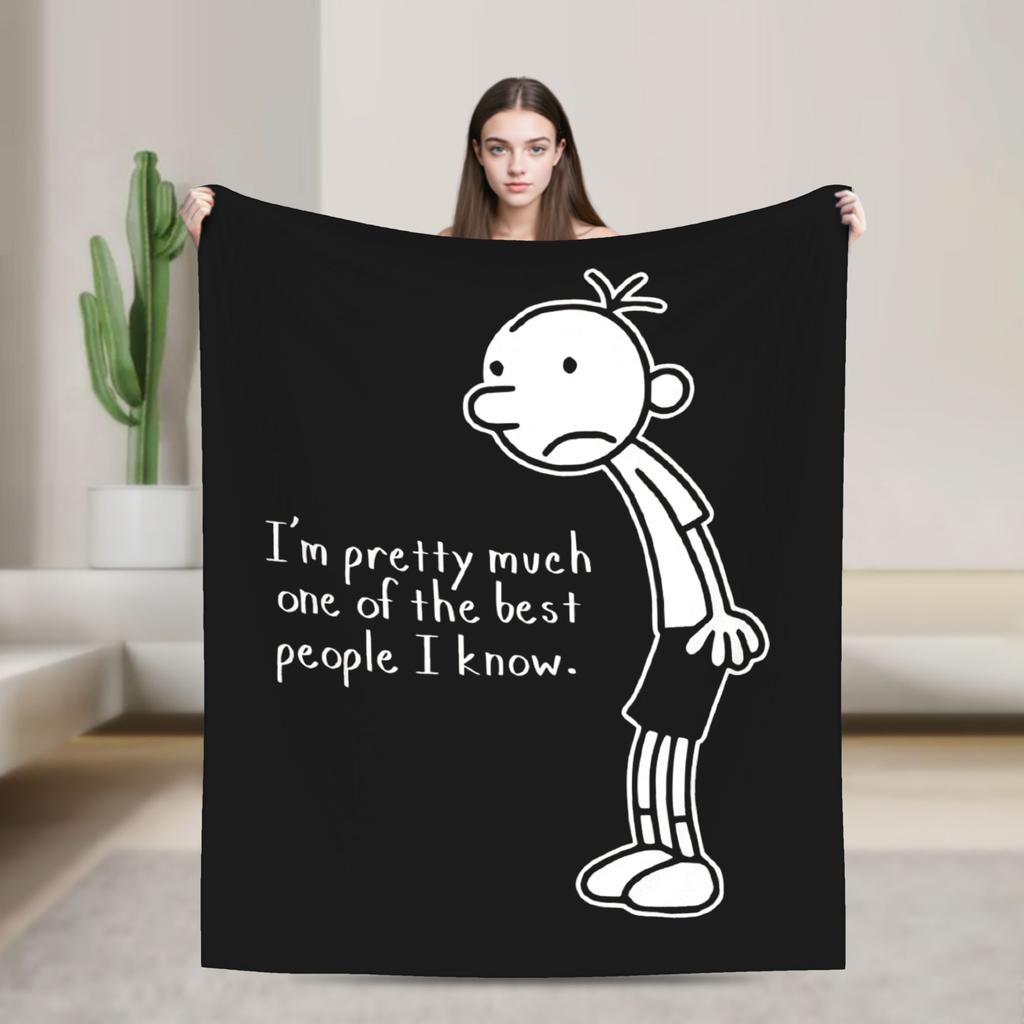 I read Diary Of A Wimpy Kid World Book Day Warm Soft Blanket Plush Bedding Throws Bedroom Flannel Bedspread Bed Cover