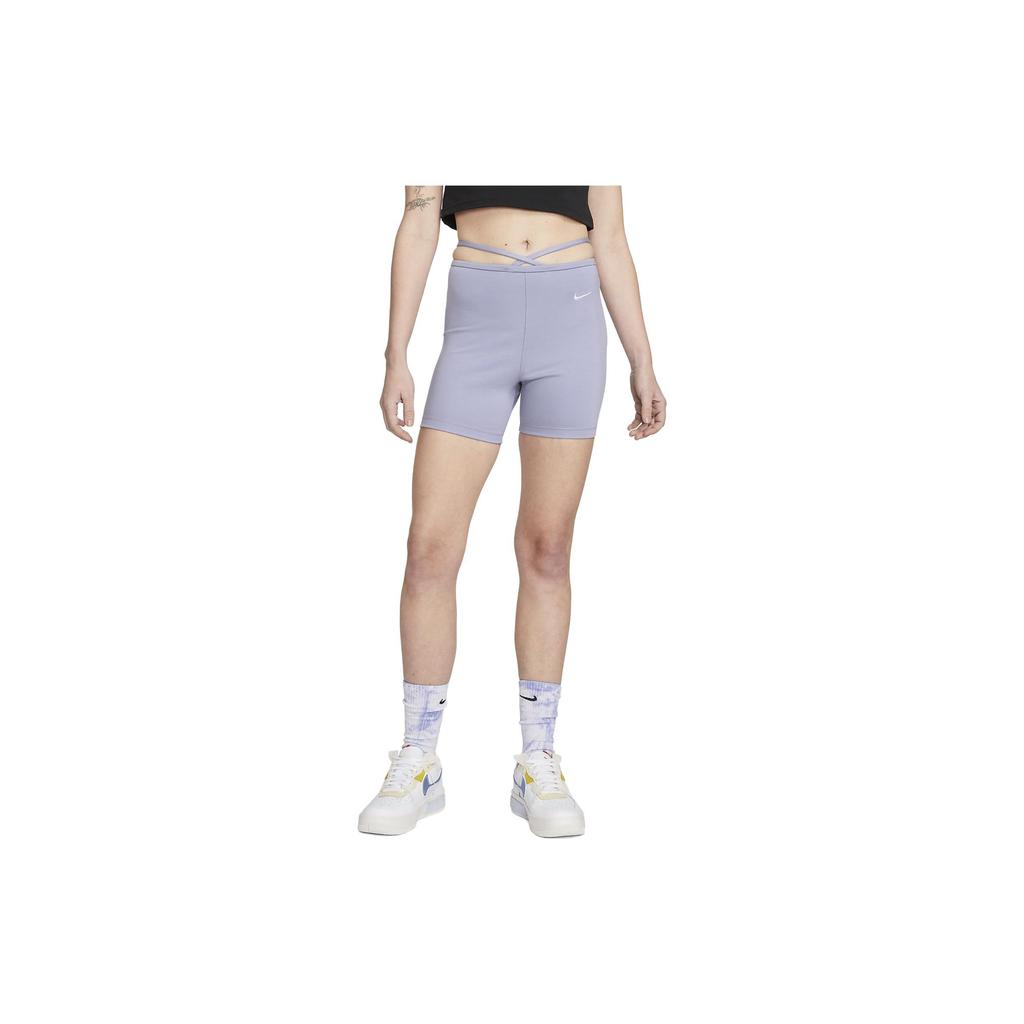 Nike Sportswear Everyday Modern Solid High-Waisted Cycling Fitness Shorts Women shorts Fog-Gray-Blue DV7929-519