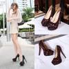 New Fashion 14cm High Heels For Women's With Flowers Casual Platform Stiletto Ladies Sexy Banquet Office Pumps Shoes