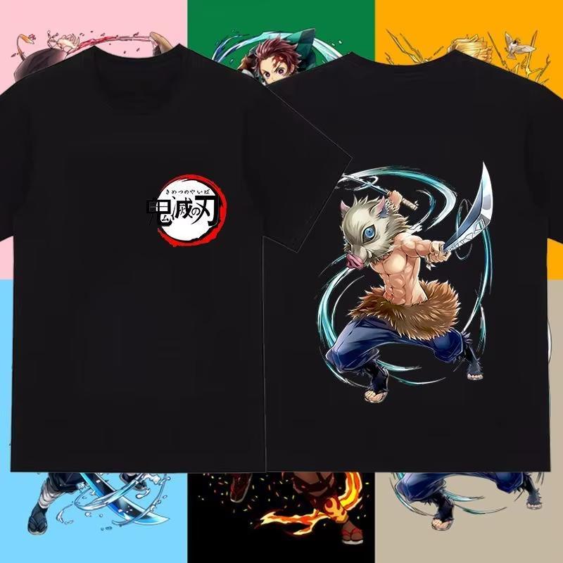 Demon Slayer Inosuke Cotton TShirt Graphic Print Anime Inspired Casual Streetwear Fashion Hipster Style S