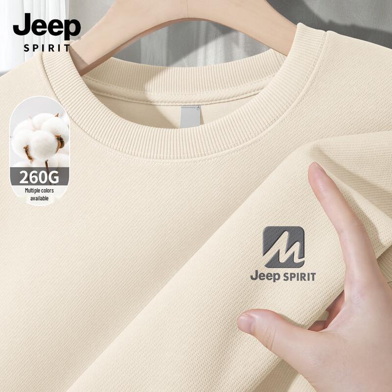 JEEP SPIRIT Men's Casual Logo Crewneck Sweatshirt