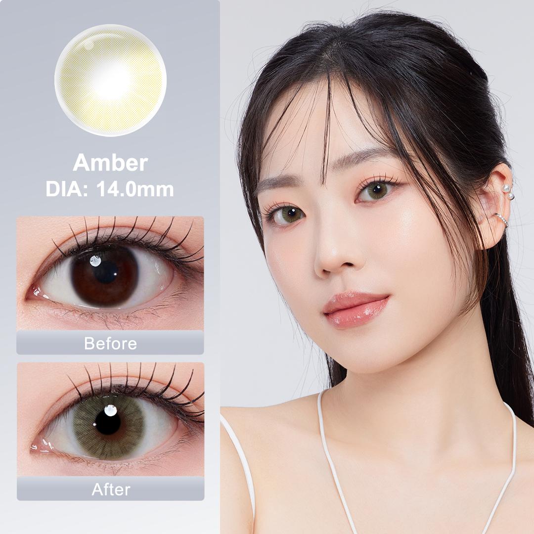 

0~-6.50 Цветные контактные линзы Magister 14 мм Коричневые/серые Натуральные контактные линзы серии Queen 14mm