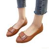 Flat sole single shoes for women in spring autumn tyle with shallow mouth soft sole pointed toe fashionable simple women's shoes