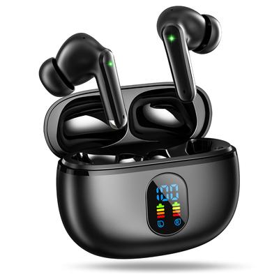Bluetooth Wireless Earbuds [2025 Industry-Leading & Cutting-Edge Bluetooth 5.4] Bluetooth, LED Display, 60 Hours of Continuous Playback, ENC Noise