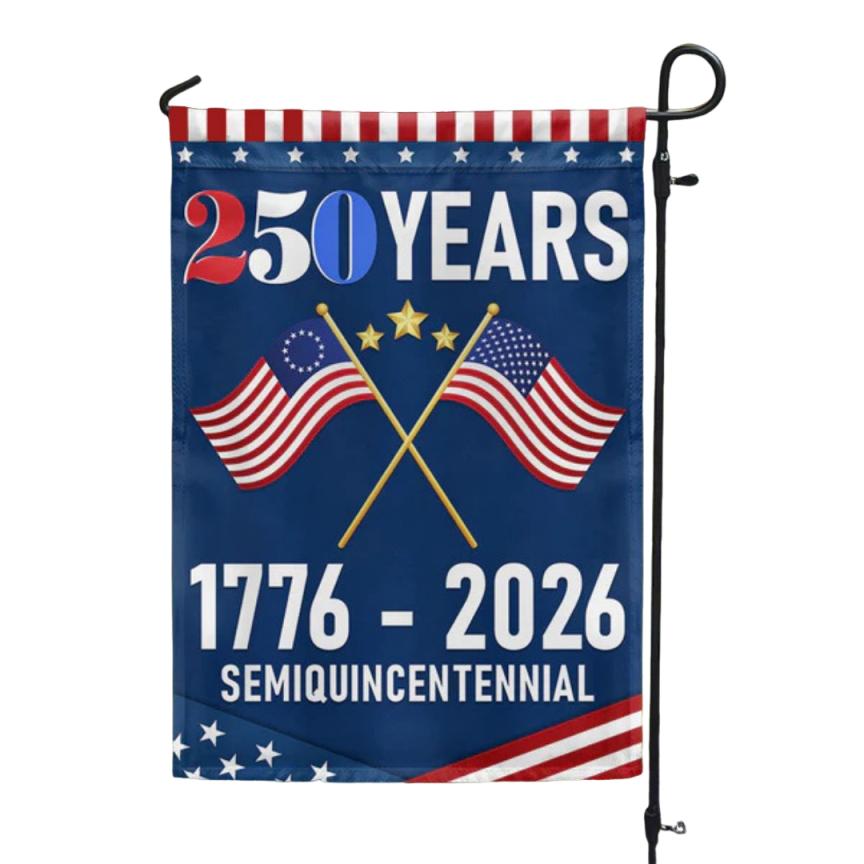Patriotic Yard Decoration Polyester Outdoor Garden Banner 250th Anniversary Flag Vivid America Garden Flag For Yard National 4th