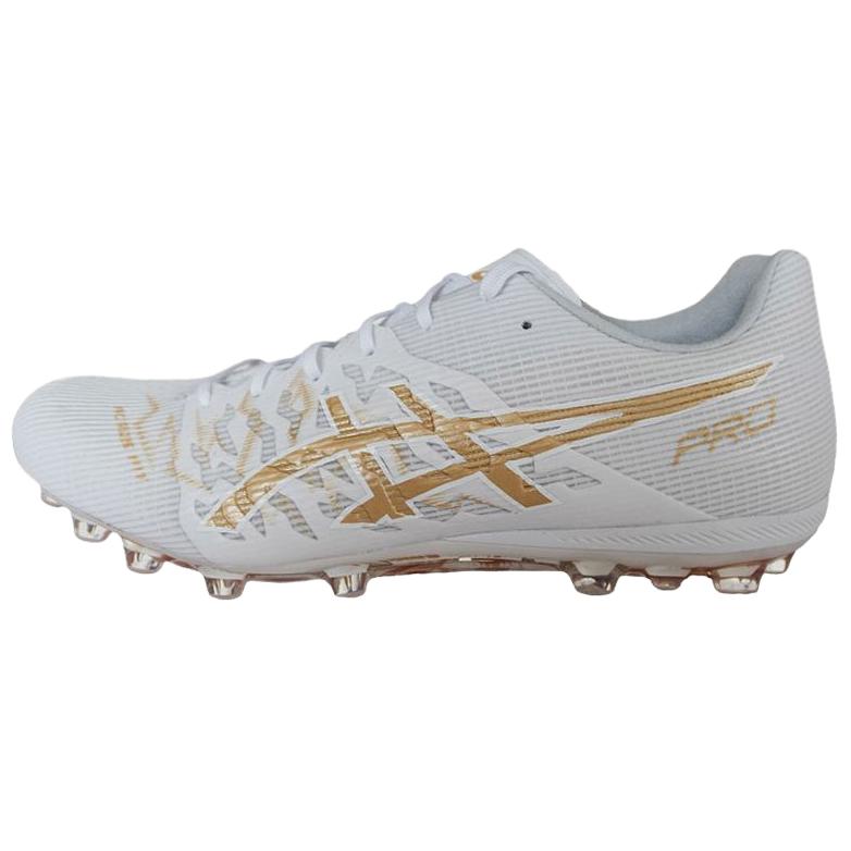 New ASICS DS LIGHT ACROS PRO 3 Soccer Shoes Unisex White Gold 1103A129-101