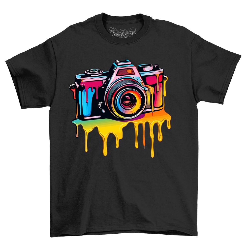 Photography Paint Drip Design t-shirt - Capture Moments in Style! Funny t-shirt,