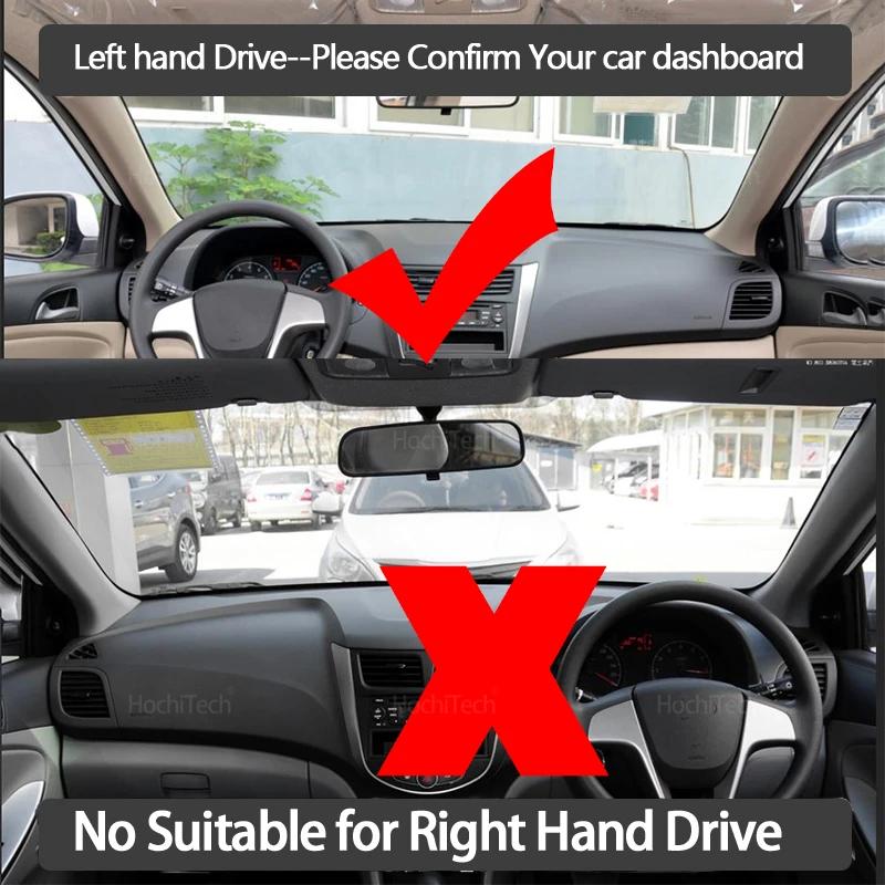 For Hyundai Solaris Accent 2011-2017 RB High Quality Dashboard Mat Dashmat Cover Pad Sunshade Carpet Car Accessories