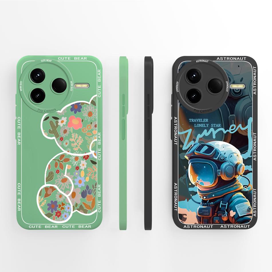 For Poco F7 Ultra / F7 Pro Case Cute Panda Soft Liquid Silicone Lens Protection Back Covers For Poco F 7 Ultra PocoF7 Pro Funda
