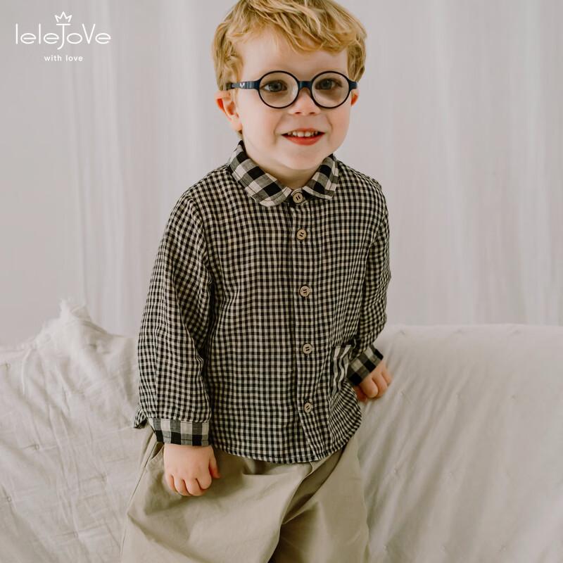 LELE JOVE Boys  Plaid Casual Shirt 110 cm