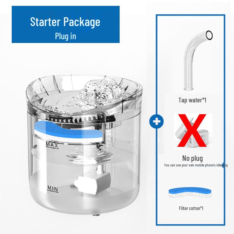 Smart Automatic Cat Drinking Fountain with Circulating Filtration and Flowing Water
