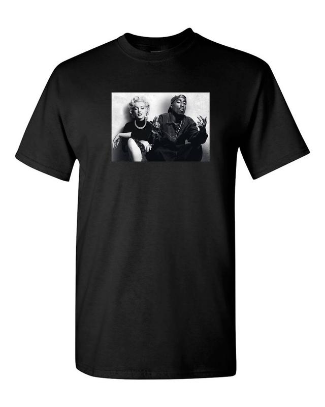 Legends Marilyn Monroe Tupac Shakur Chillin Unisex T-Shirt Graphic Tee XL