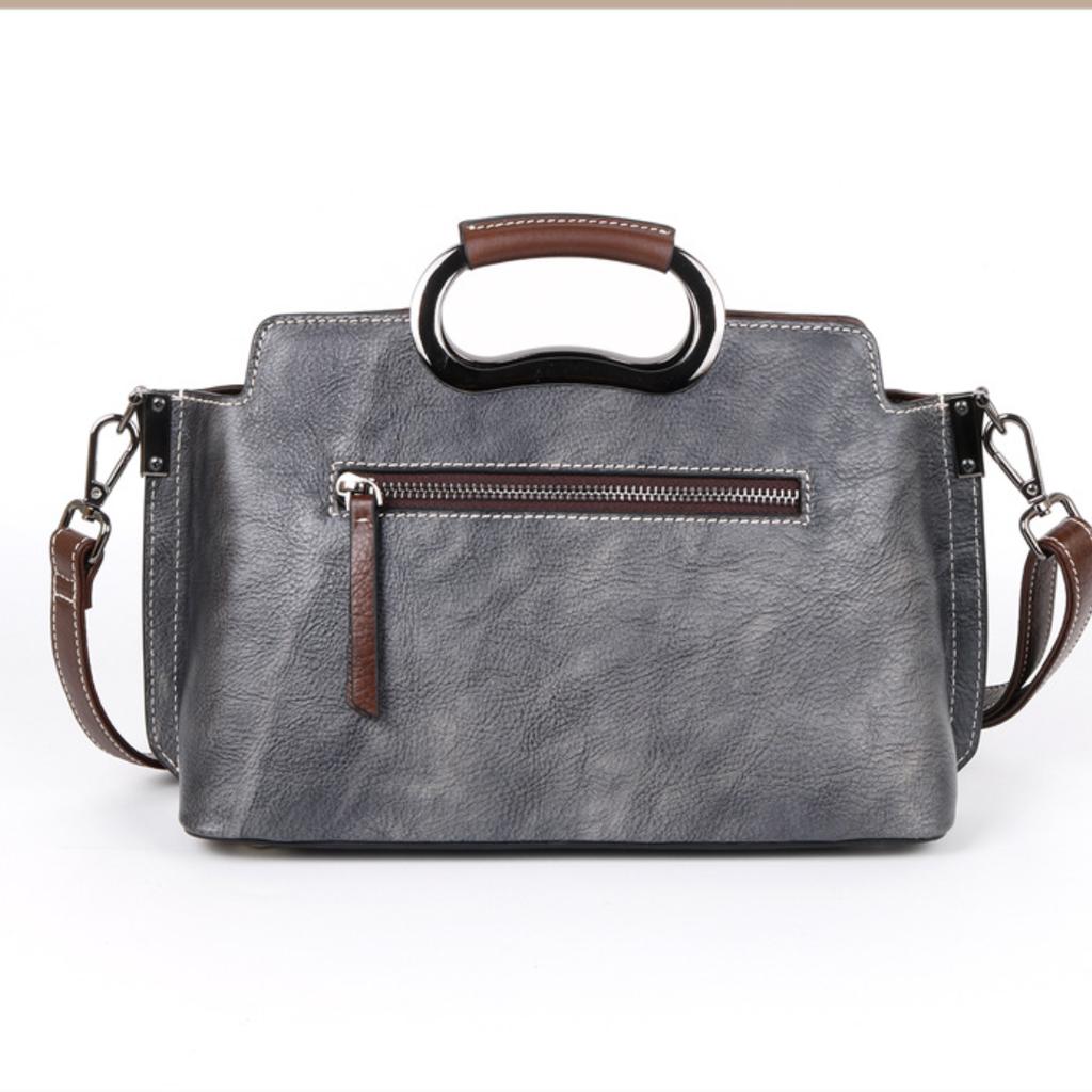 Leather handbag texture single shoulder oblique straddle bag vintage handmade wealth has deer woman bag