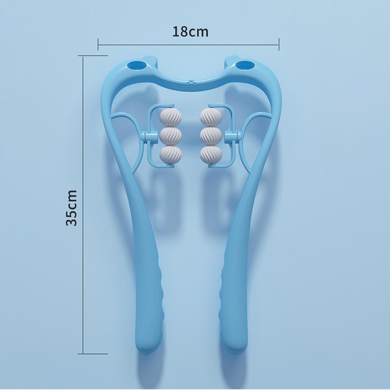 Cervical Massager Clip Neck Massage Artifact Six Wheel Neck Kneading Massager Manual Multifunctional Home Use Fatigue Relief
