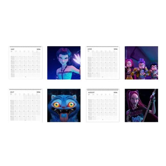 Kpop Demon Hunters Calendar 2026 Jan. 2026 - Dec. 2026 12 Monthly Calendar Coil