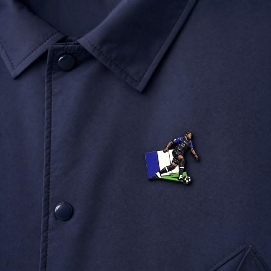 Fußballspieler Anstecknadeln, Fußballfan Emaille Abzeichen, Zinklegierung Fußballstar Anstecknadel für Rucksack Jacke Hut Tasche, Sportfan Sammlung Geschenk