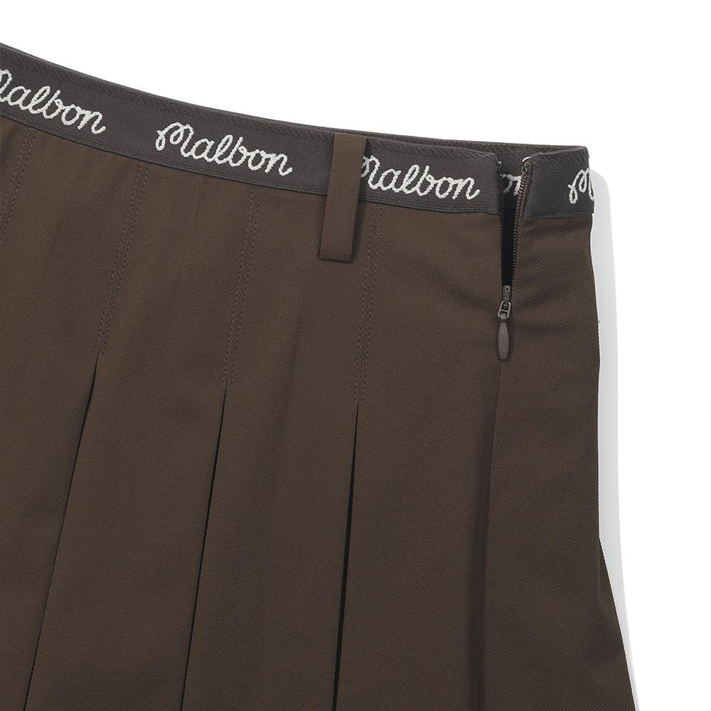 MALBON GOLF Double Pleated Skirt Brown (Woman)