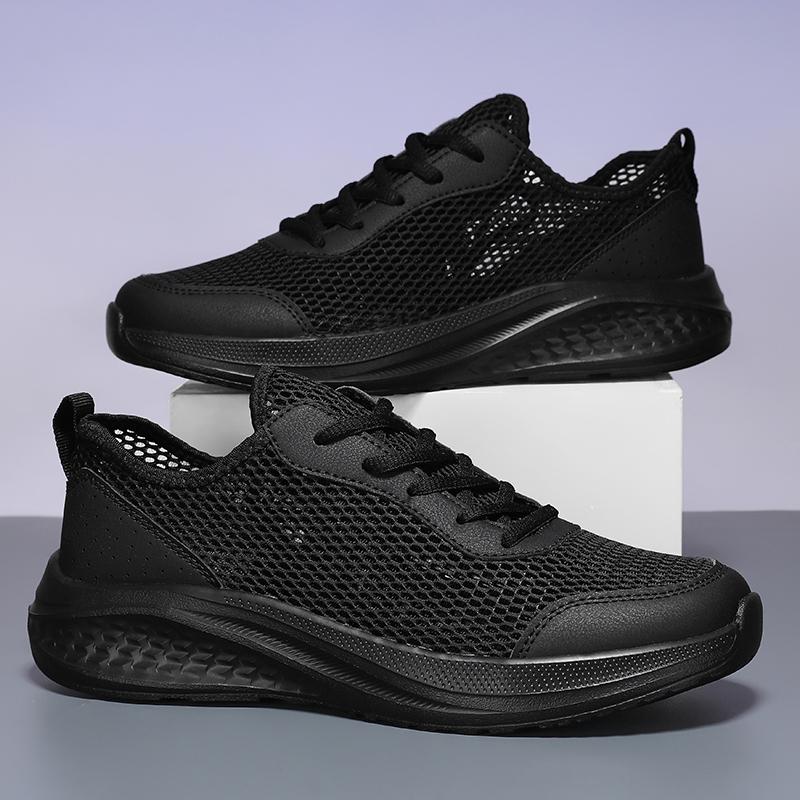 

Мужские кроссовки Легкие Теннисные Удобные Дышащие Кроссовки для ходьбы Фитнес Бег Спорт Мужская обувь Размер 39-46 46 чёрный