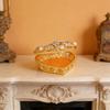Romance Heart Shaped Metal Jewelry Storage Box Decorated With Diamonds And Pearls
