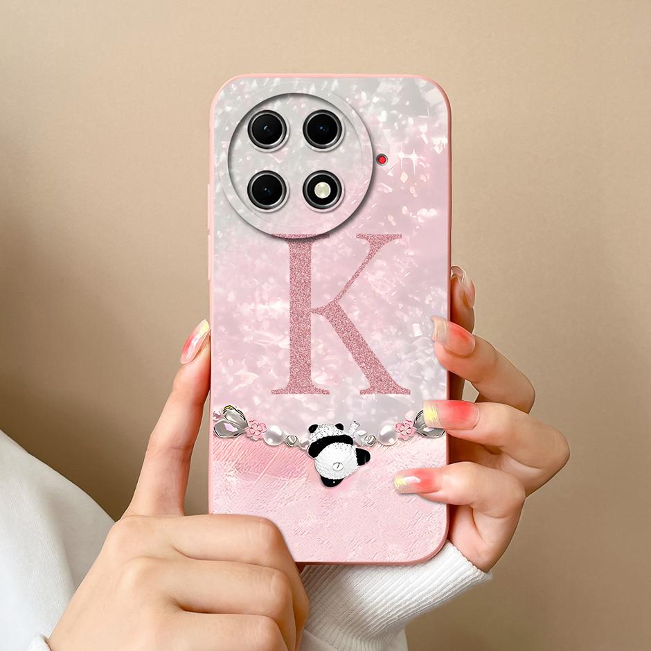 Case For Tecno Camon 30S Pro Cute Panda 26 Letters Silicone Soft TPU Back Cover For TecnoCamon30S Fanda TecnoCamon 30SPro Bumper