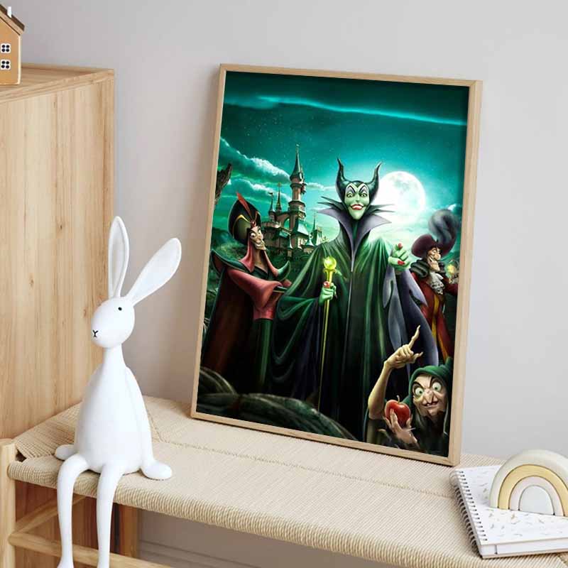 Disney Diamond Painting Villain Team Dark Theme Illustration Cute DIY Rhinestone Mosaic Cross Stitch Kit Embroidery Gift Home Decor